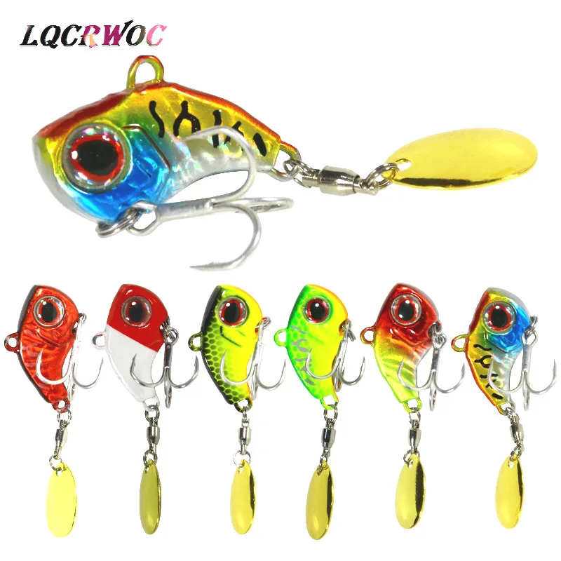 

9g3g16g22g Vib spoon lure ice Metal fishing lures bass pike trout jig spinnerbait Sequins vibrating light whopper plopper pesca