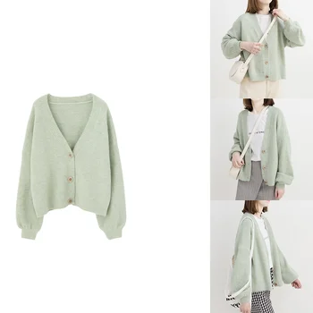 

2020 new fairy sweater cardigan short net red autumn and winter fashion loose knit small fresh jacket women