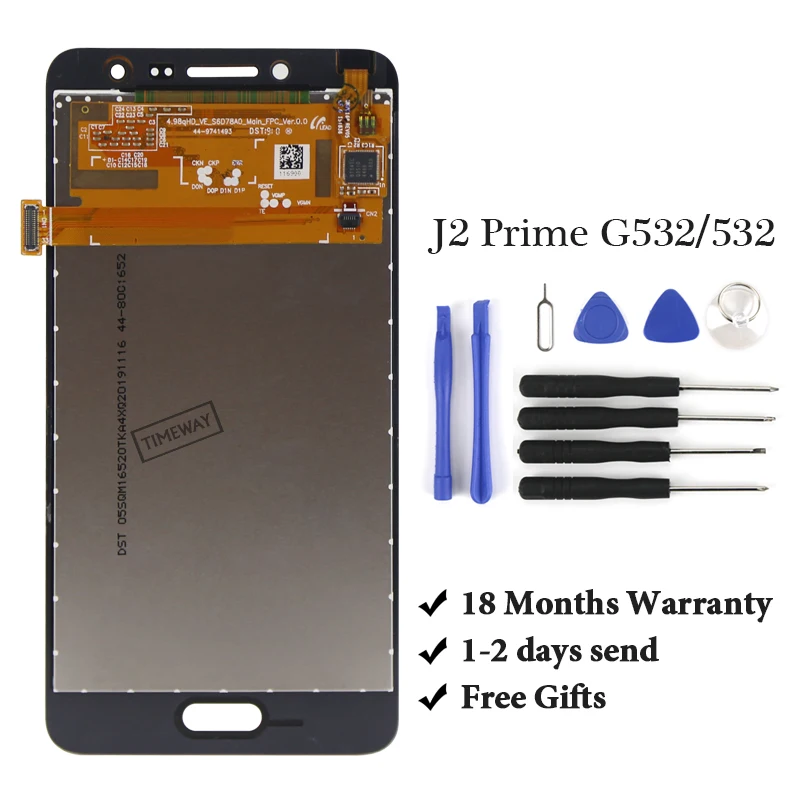 

100% Good Quality AMOLED LCD Display For J2 prime G532 Touch Screen Digitizer Assembly+Service package For J2 prime G532