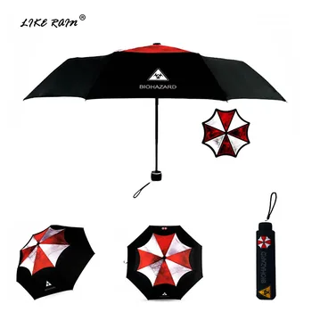 

LIKE RAIN Creative Movie Biohazard Umbrella Women Folding Windproof Automatic Umbrella Kids Anime Anti-UV Sun Umbrella UBY17