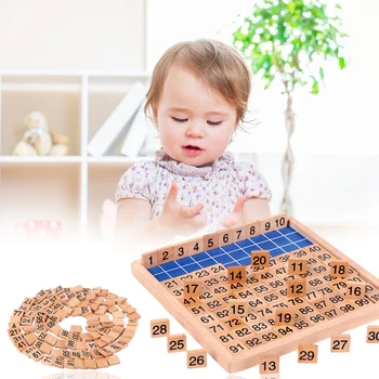 

Counting Table Math Board Wooden Montessori Educational Math Toys 1-100 Number Addition Subtraction Matching Table Games toys