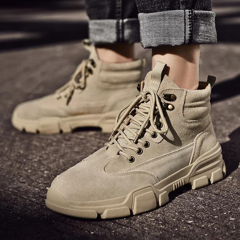 

Martin Boots Men's New Outdoor Mid High Top Short Boots Tooling Shoes In Autumn 2019 British Wind Desert Boots Day Wear Boots