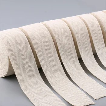 

50M Cotton Bias Binding Tape Roll Sewing Trims Craft Edging Ribbon Trimming 1-5cm Wide Herringbone Fabric Garment Accessories