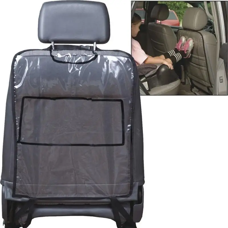Автомобильный защитный чехол на заднюю часть сиденья для детей, сумка для хранения коврика