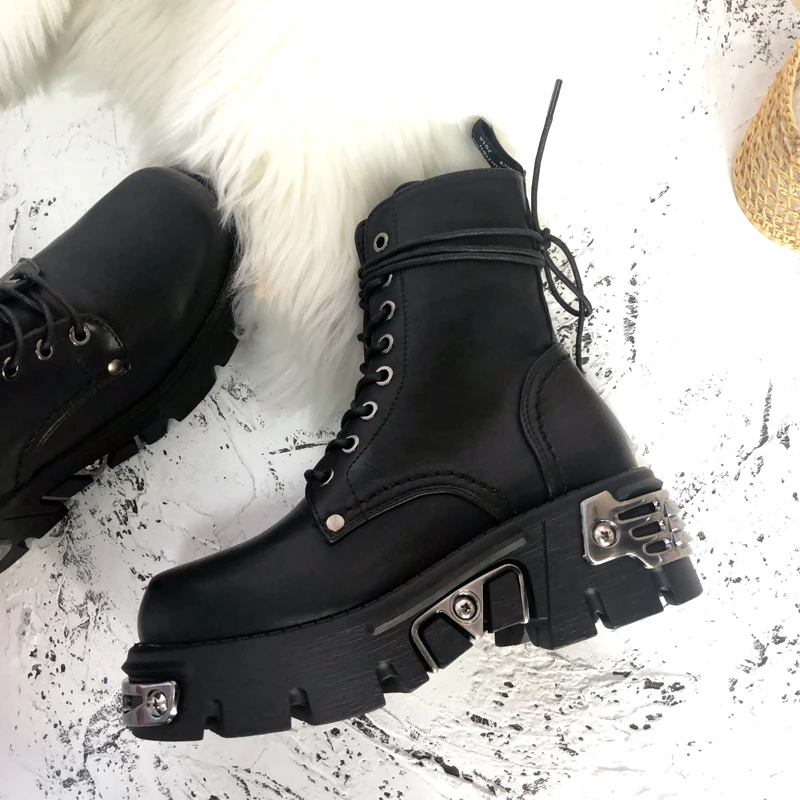

NEW Leather Ankle Boots For Women Dr Motorcycle Boots Women Platform Boots For Martin Boots Thick Heel Winter Shoes Booties