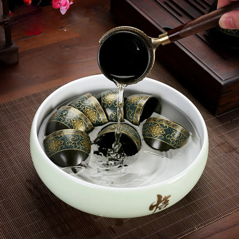 Chinese Tea Set for Tea, Washed Bowl, Multifunctional Ashtray, Flowerpot, Ceramic Accessories, Ceremony