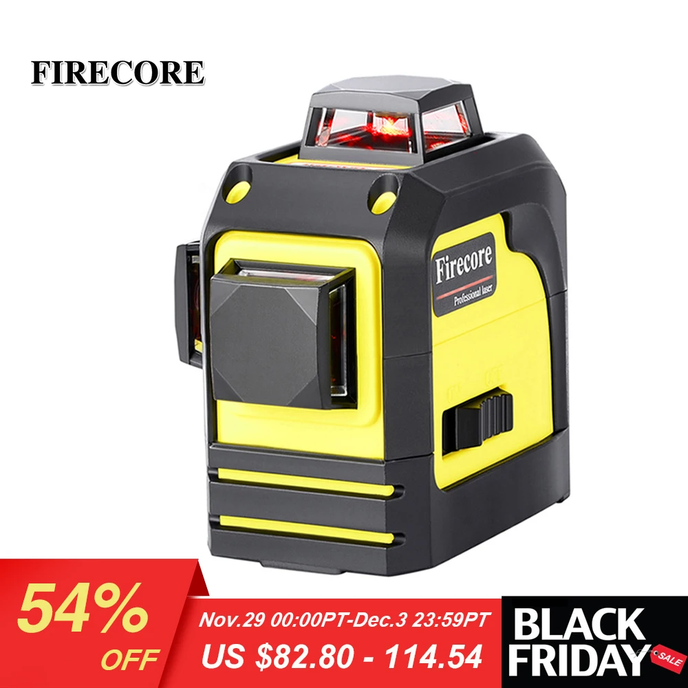 

FIRECORE 12Lines 3D F93TR Laser Level Self-Leveling 360 Horizontal And Vertical Cross Super Powerful Red Laser Beam Line