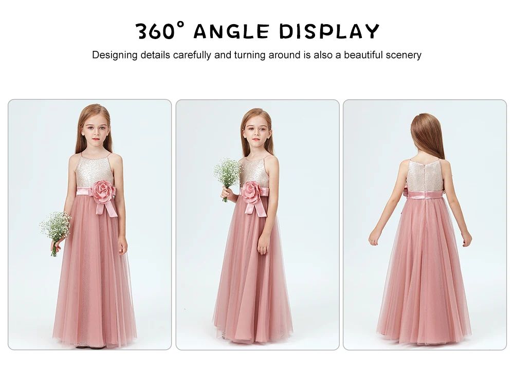 plus size matching family outfits Tulle Flower Girl Dress Party Appliques Long Sleeve For Wedding Birthday Ball Gown First Holy Communion Prom Dresses Mom And Daughter Matching Outfits