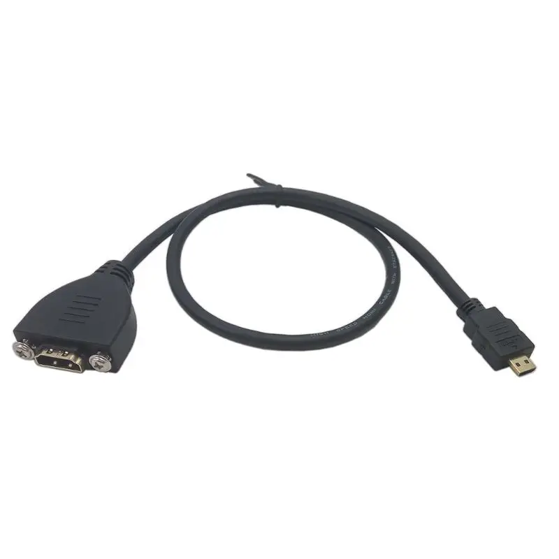 

50cm Micro HD-MI Male to HD-MI Female Extension Cable with Screw Panel Mount