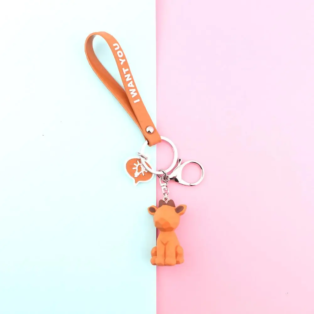 Lovely-Animal-Dinosaur-Rabbit-Panda-Deer-Keychain-Keyring-For-Women-Jewelry-Cute-Silicone-Doll-Key-Holder (5)