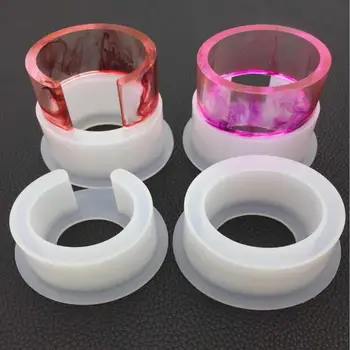 

Transparent Silicone Oval Shaped Bracelet Mould For Epoxy Resin Real Flower DIY Mold Open Design Bangle Mould resin molds