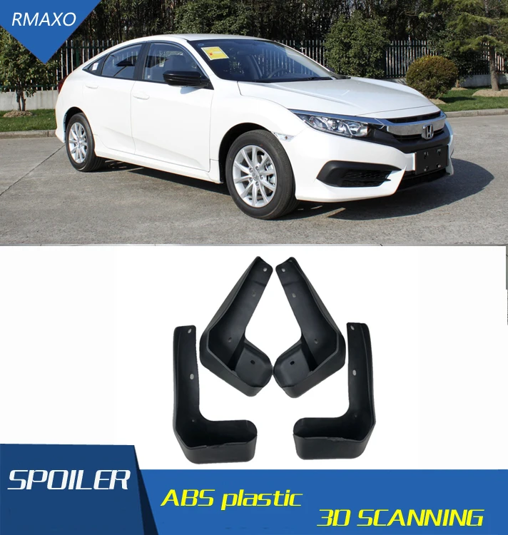 Брызговики передние для Honda civic 2016 2018 с цветным и задним клапаном|Грязезащита| |