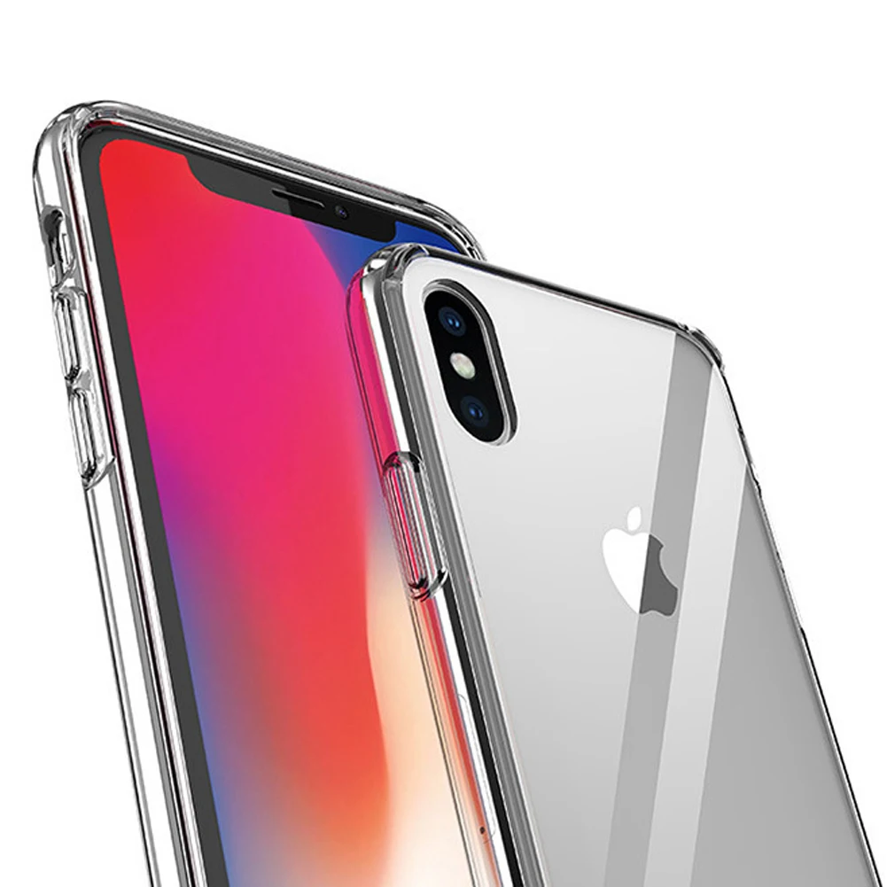 Прозрачный чехол для телефона iPhone 6 6S 7 8 X Xs Max силиконовый мягкий накладка