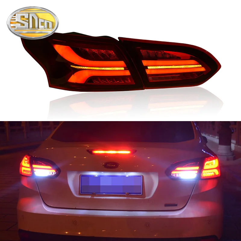 

Car LED Tail Light Taillight For Ford Focus 3 MK3 Sedan 2015 - 2018 Rear Fog Lamp + Brake Light + Reverse + Dynamic Turn Signal
