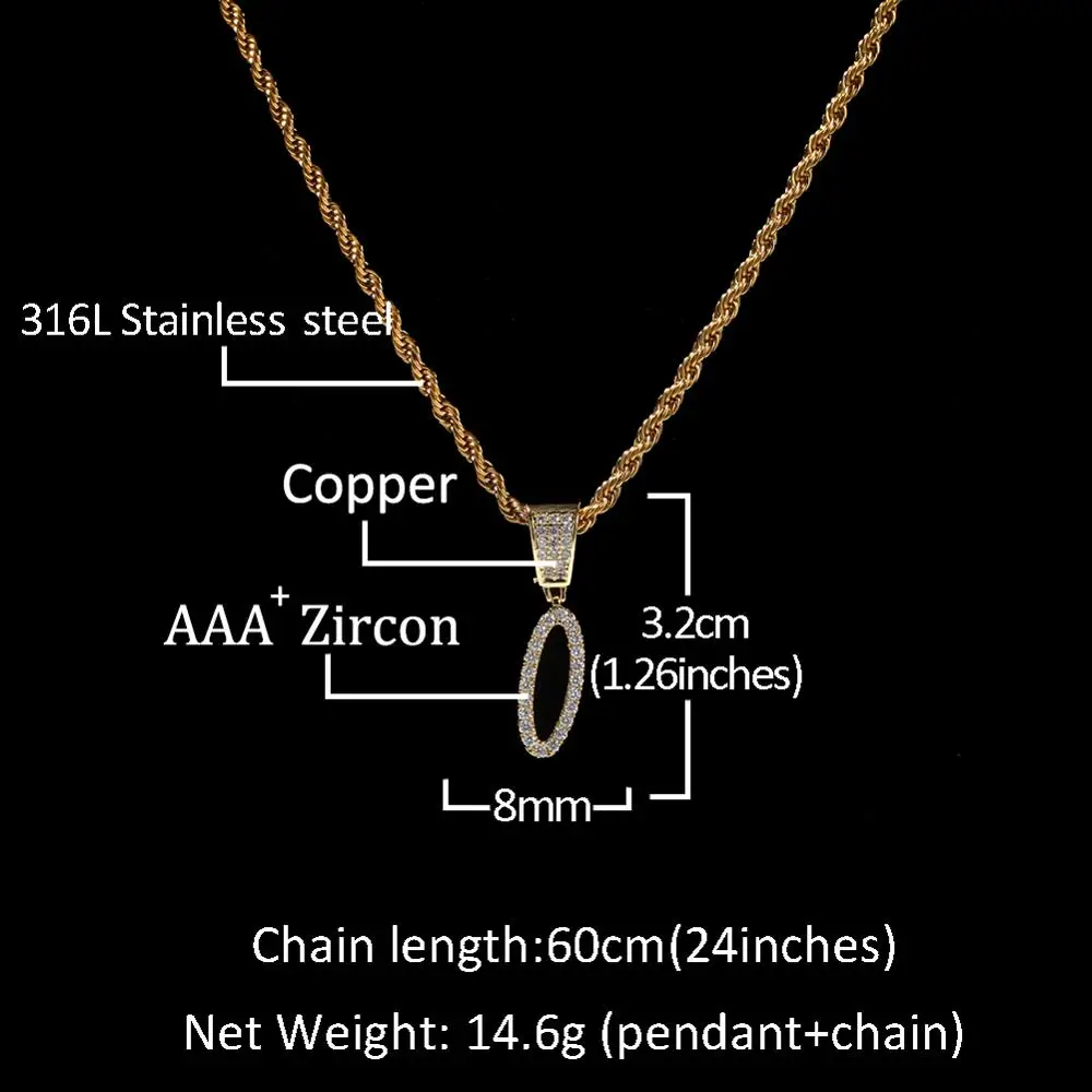 UWIN New Hiphop Custom Name Cursive Writing Initial Letters Pendant Necklace Words Full Iced Cubic Zirconia Jewelry Chain