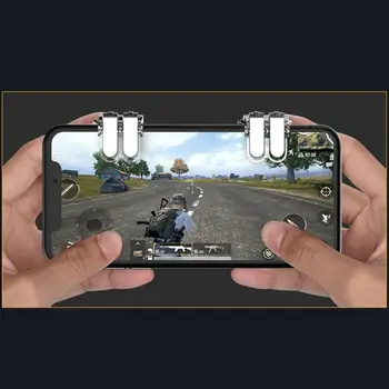 

2pcs W6 Mobile Gaming Trigger Joysticks Free Fire Button Aim Key SmartPhone Game Shooter Controller Artifact for PUBG Games