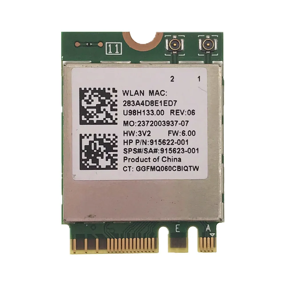 Realtek RTL8822BE IIEEE802.11AC/A/B/G/N WiFi + Bluetooth4.1 NGFF плата Wireless WLAN Card 2 4G/5GHz sps :915623-001 | Компьютеры и