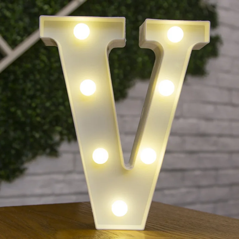 Alphabet Letter LED Lights Luminous Number Lamp Decor  Battery Night Light for home Wedding Birthday Christmas party Decoration night stand lamps