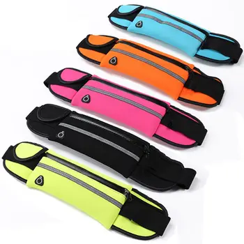 

Unisex Sports Waist Pockets Lycra Waterproof Ultra-Thin Pockets 6 Inch Mobile Phone Bag Running Belt For Fitness Gym Yoga