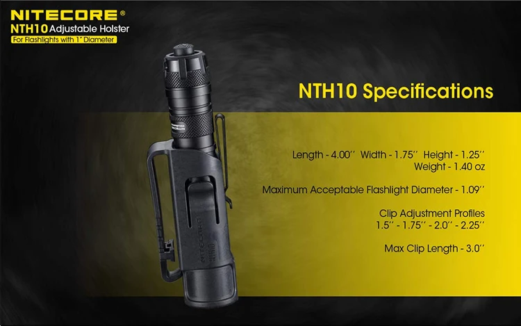 NITECORE NTH10 кобура универсальный держатель 25,4 мм Фонари Duty Belt охотничий Torchs аксессуары