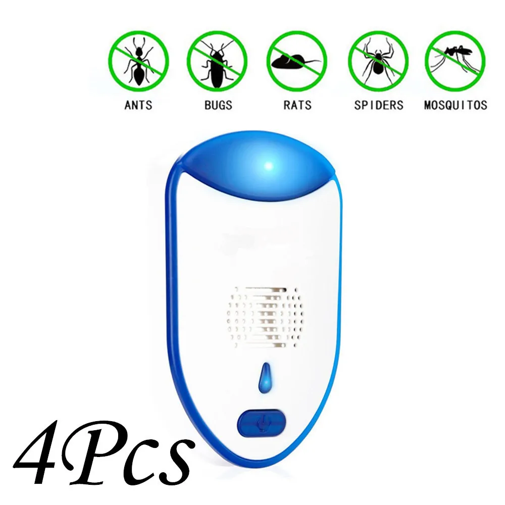 

4Pc Ultrasonic Pest Repeller Frequency Conversion Ultrasonic Multifunction Insect Repellent Pest Repeller 2.20