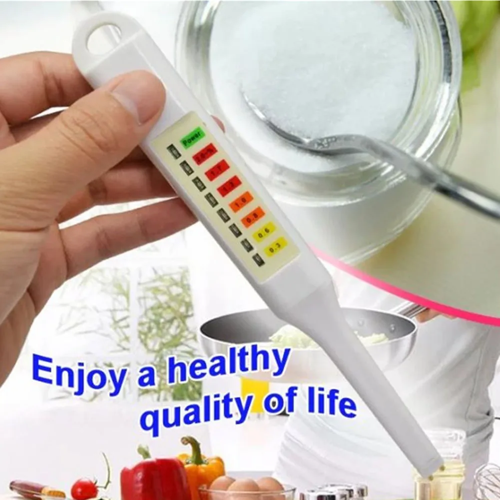 

Soup Salinometer Food Salt Salinity Tester Easy Operate ABS Portable White Concentration Meter Analysis Measure LED Detector
