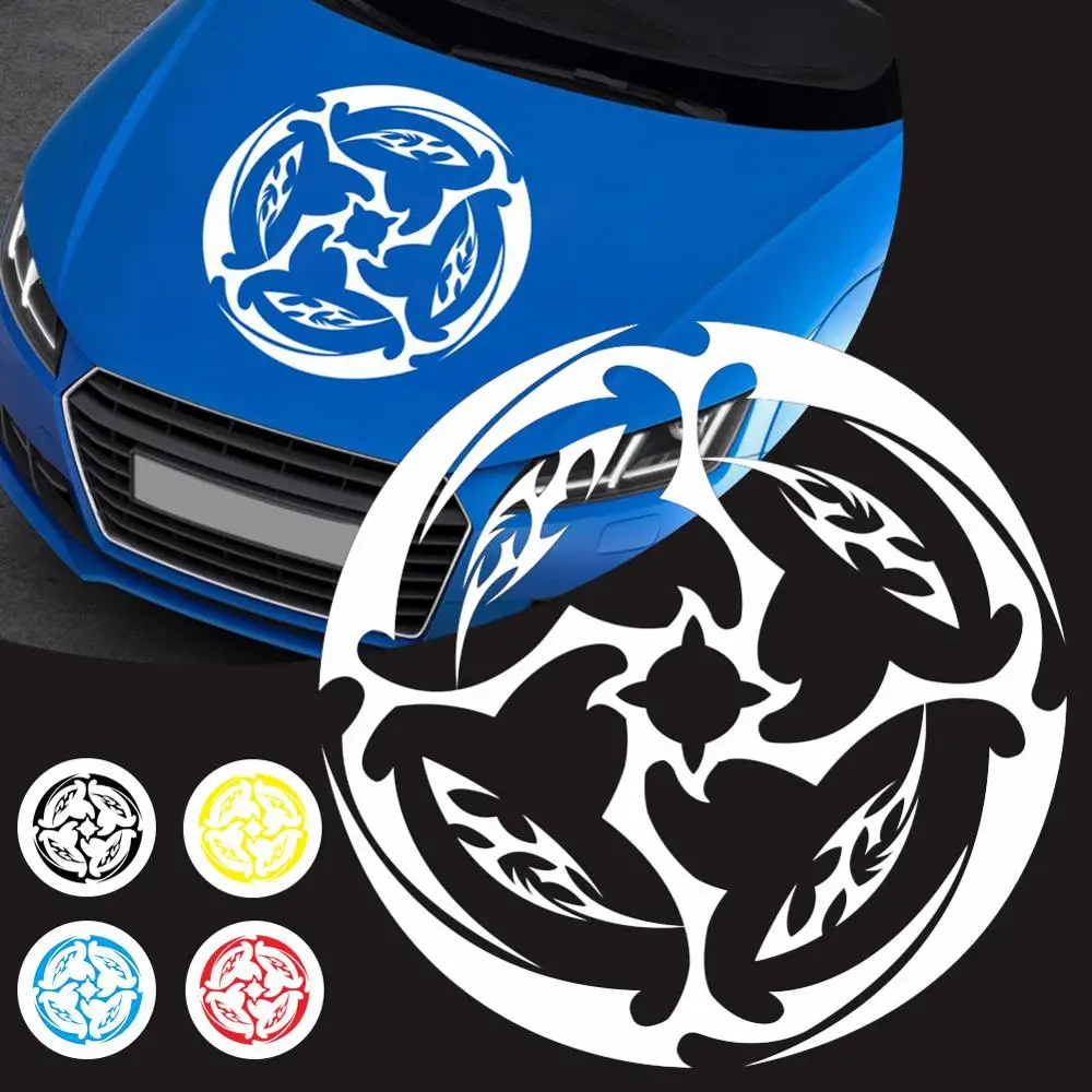 

D-1066 Car Auto Body Sticker Engine Hood Flame Self-Adhesive Vinyl Graphics Decals Waterproof General Car Stickers