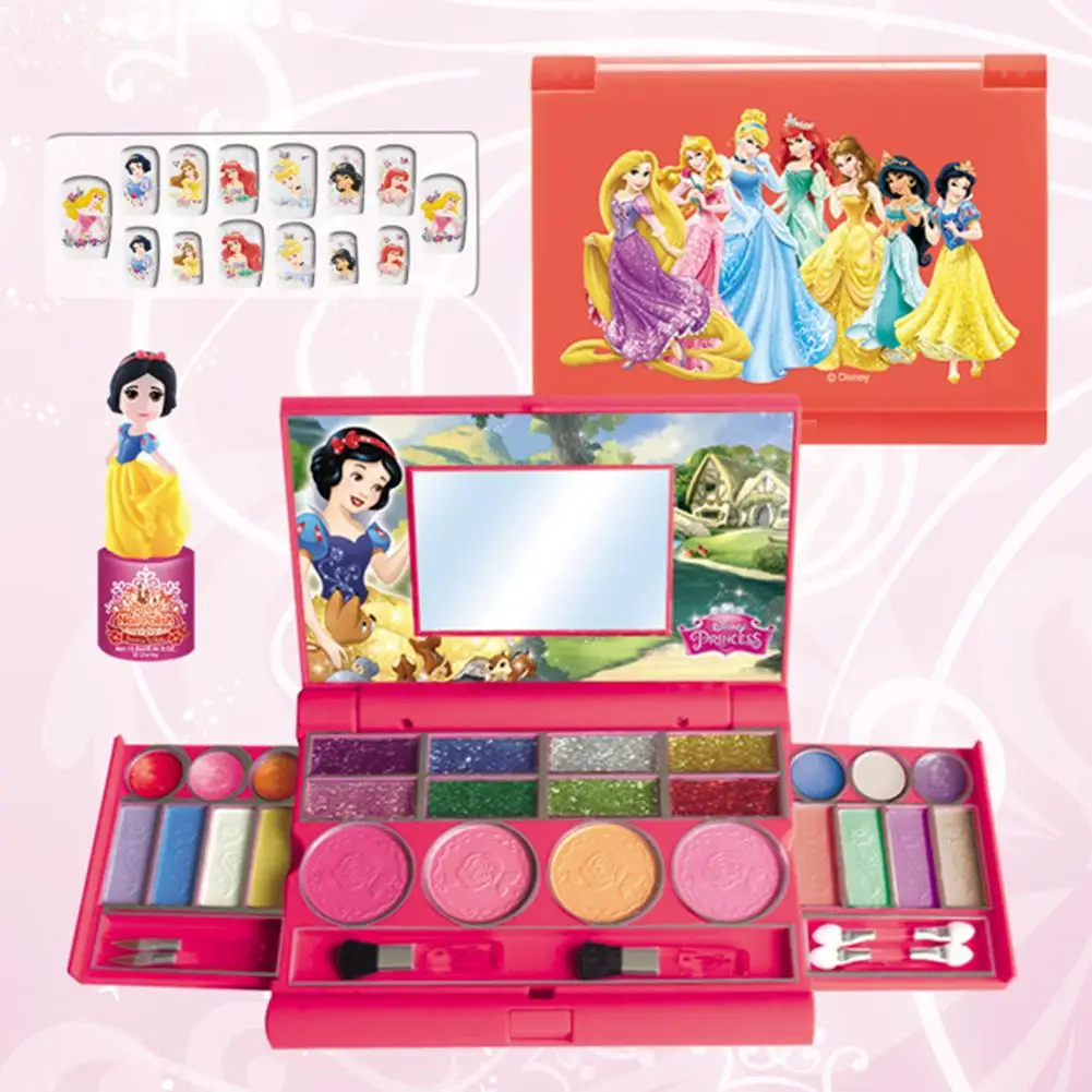 Disney Children's Cosmetics Fashionable Notebook Makeup Box Play House Toy Gift Makeup Toy Suit For Children Birthday Gift