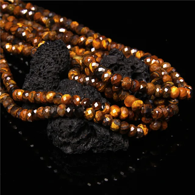 thumbnail image 2 of Handmade 5x8mm Faceted Natural Red Jade Gem Stone Rondelle Beads 2 of 12