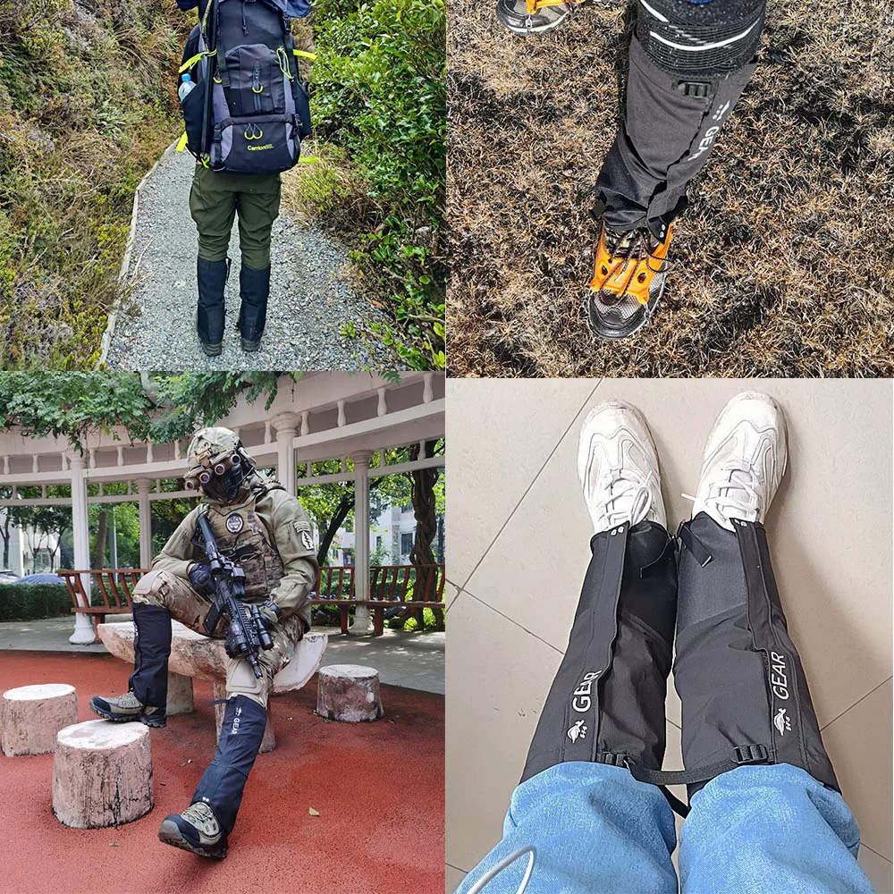Waterproof Outdoor Leg Gaiters for Hiking and Winter Activities