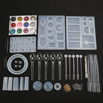 

83Pcs/Set Resin Mold Casting Silicone Mold Epoxy Resin Molds For ResinDIY Jewelry Making Tools эпоксидная смола