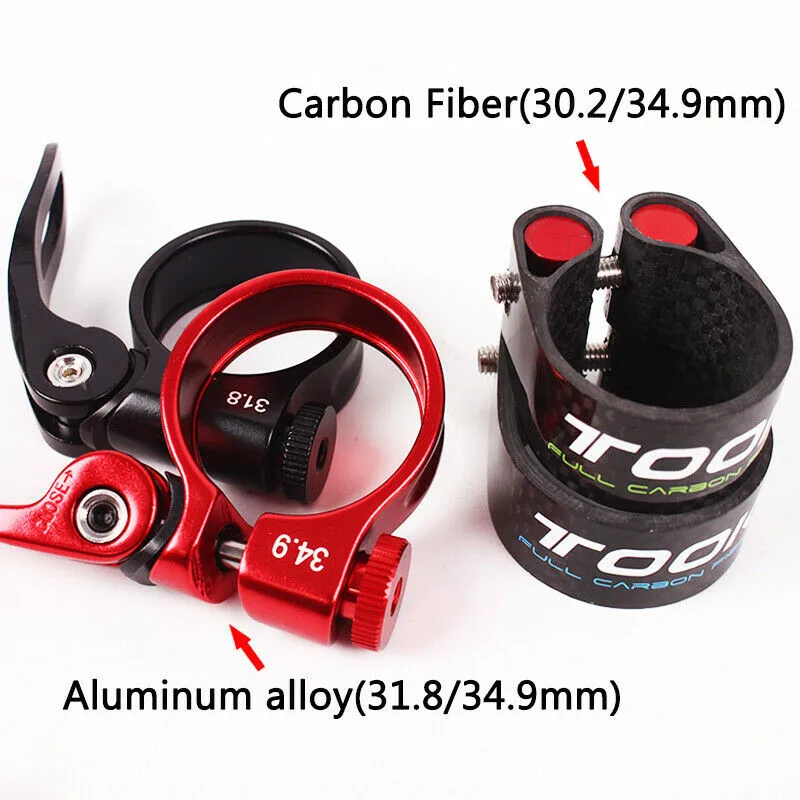 Mountain Bike Seat Clamps Carbon Fiber Seatpost Clamp road MTB Bike Aluminium SeatClamp Bicycle Accessories