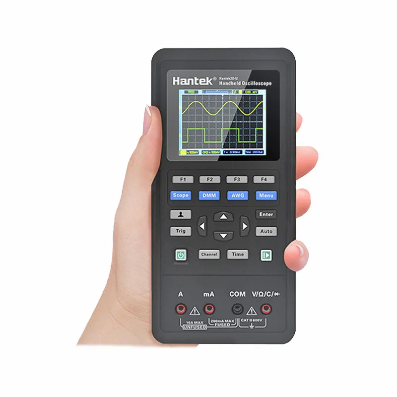 

Hantek handheld Portable Digital Oscilloscope 2D72/2D42/2C72/2C42 3 in 1 250MSa/S Waveform Generator Multimeter 2 Channel