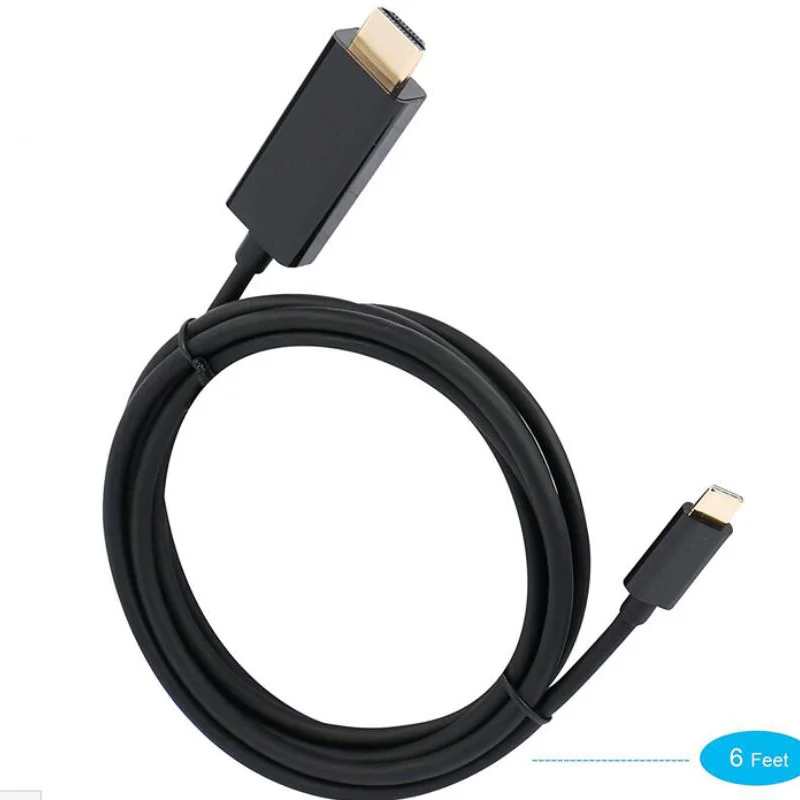 1,8 M USB 3,1 USB C к HDMI кабель type-C к HDMI конвертер 4K 30Hz HD внешняя Видео Графика удлинитель Кабель адаптер