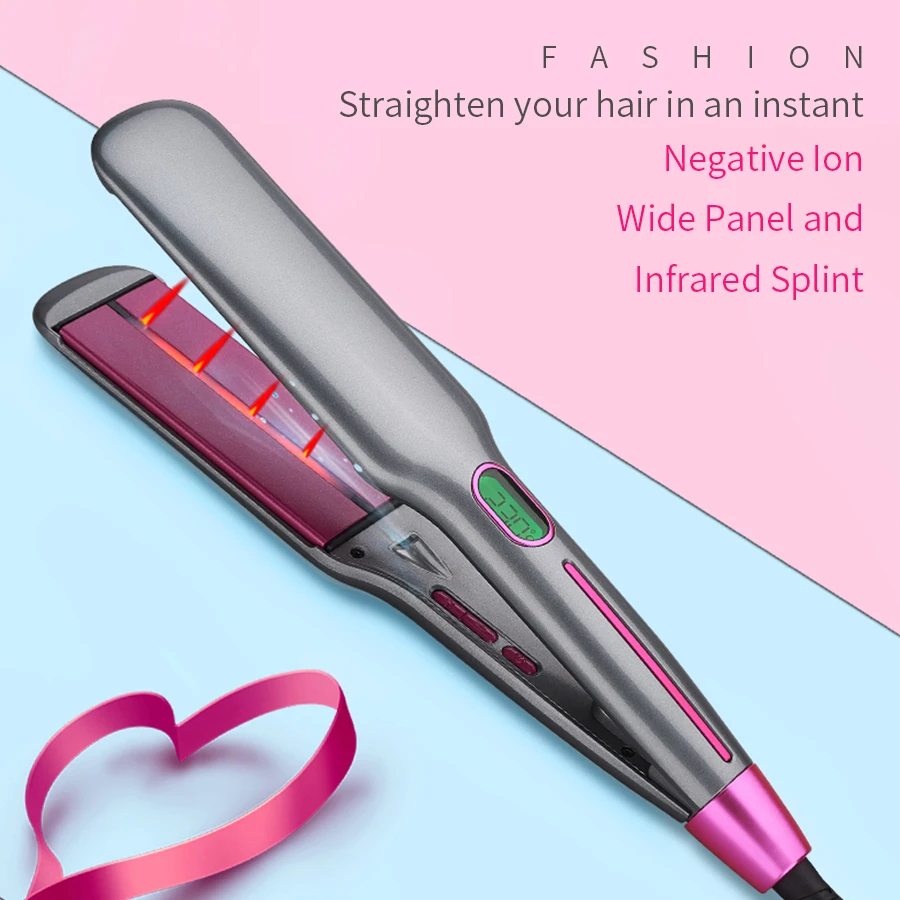

Profession Hair Flat Iron Infrared Negative Ion Ceramic Hair Straightener 450℉ Fast Heating Keratin Treatment Hair Styling Tools