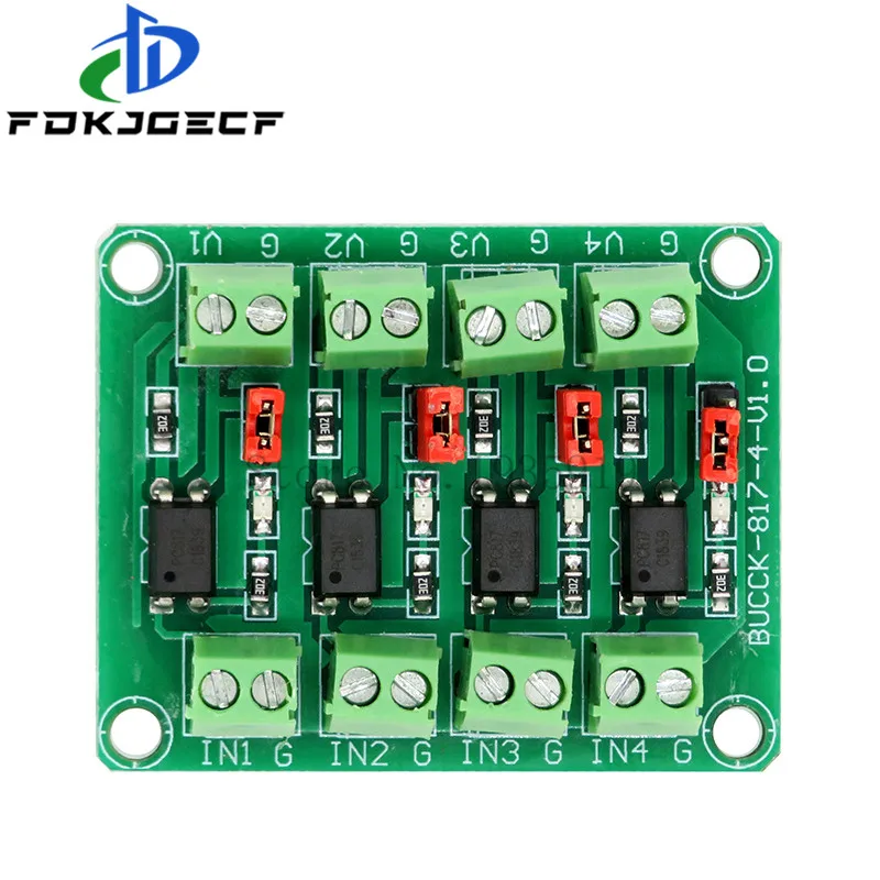 PC817 4 Way канальная оптопара изоляционная плата модуль адаптера преобразователя