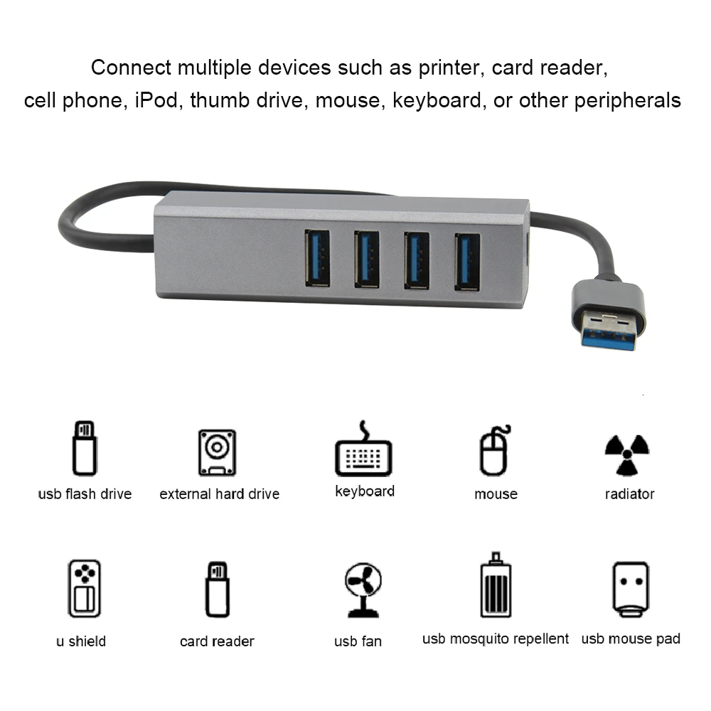 USB chyi концентратор 3,0 4 порта Супер скорость Usb3.0 хаб сплиттер мульти порт комбо мини адаптер ПК Аксессуары для компьютер ноутбук ПК