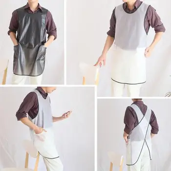 

Waterproof Cooking Resturant Kitchen Home Waterproof PVC Plastic Long Apron Kitchen Work Industrial Bib Smock Cleaning Supplies
