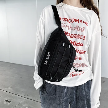 

Sports Waist Bag Men 2020 Chest Bag Travel Phone Pouch Reflective Strip Unisex Belt Pack Crossbody Bags Male Hip Waist Packs