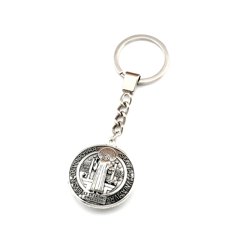 

20Pcs Keychain 3D Benedict Cross Alloy Charms Pendants Key Ring Travel Protection DIY Jewelry A-553f