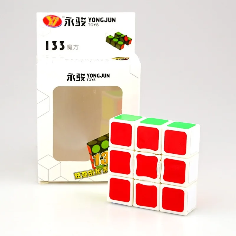 Yongjun 133 Cubo Magic 1x3x3 133 Cubo Stickerless Puzzle шесть цветов Twist 3x3x1 обучающие игрушки для детей - Цвет: Белый