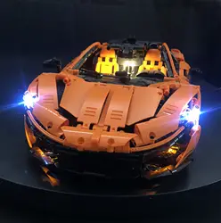 McLaren P1 hypercar 1:8 MOC DIY светодиодный световой набор совместимый Iegoset 16915 20087 лего technic Creator строительные блоки игрушки подарки