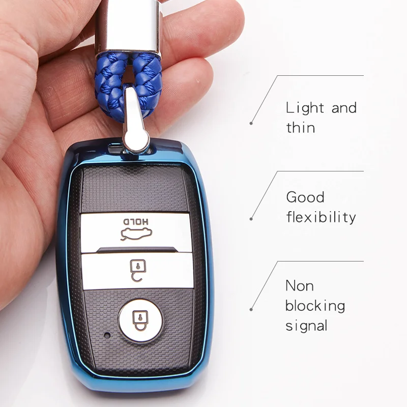Мягкий ТПУ чехол для автомобильного ключа Kia Rio 2 3 4 K2 X Line Sportage Cerato Ceed Optima Forte 2018 2019