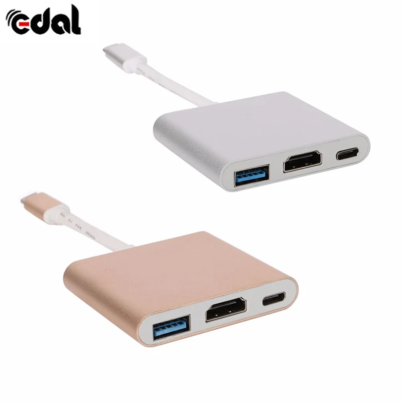 3-Порты и разъёмы Тип C к HDMI USB 3,0 адаптер для зарядного устройства и USB-C 3,1 преобразователь для Iphone, для Ipad, для Ipad Mini