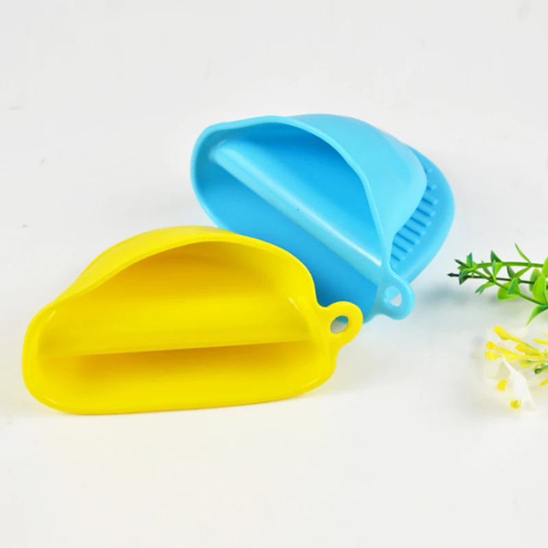 1pc Thicken Silicone Baking Oven Mitts Microwave Oven Glove Insulation Non Stick Anti-slip Grips Bowl Pot Clips Kitchen Gadgets