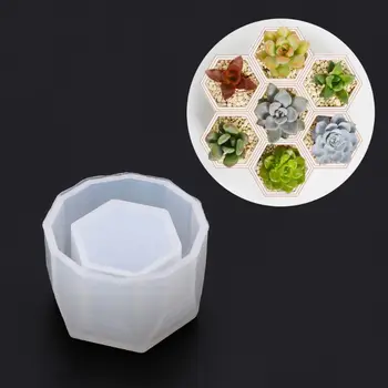 

Small Round/Hexagon/Square Flowerpot Silicone Mould Storage Box Cake DIY Handmade Baking Mold Making Crafts Crystal Epoxy Molds
