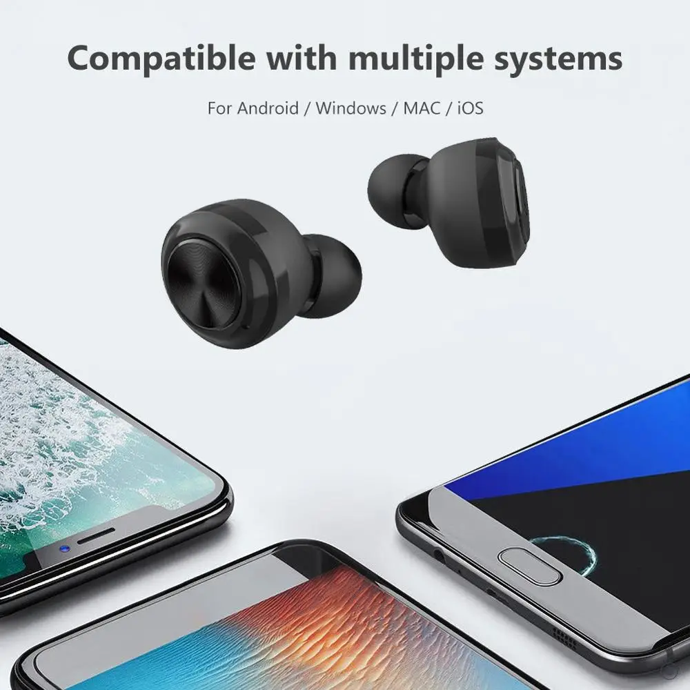 Mini TWS HiFi Earphone Bluetooth 5 0 Stereo IPX5 Wireless Business Earbuds Earset Sport Earphone with Digital Power Bank Headset
