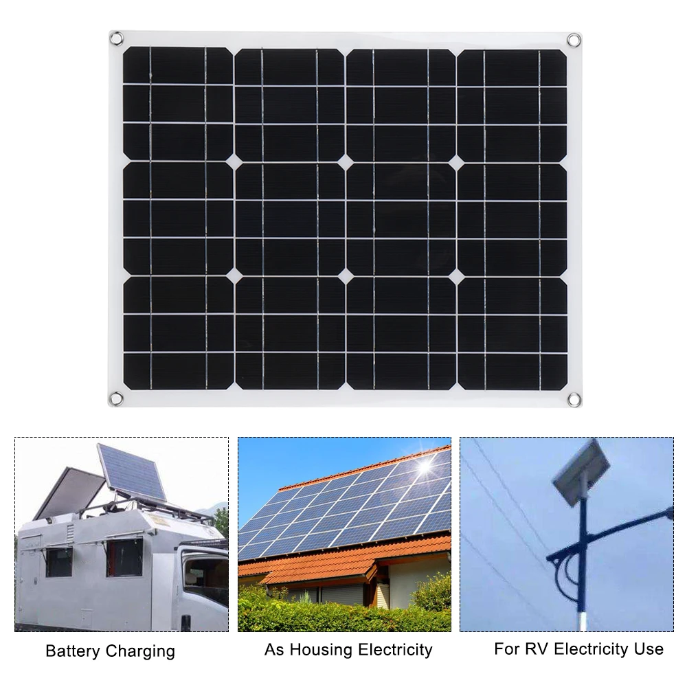 

Portable Solar light outdoor 40W Dual Output Solar Power Energy Charging Panel USB Interface Car Charger Camping Hiking Climbing