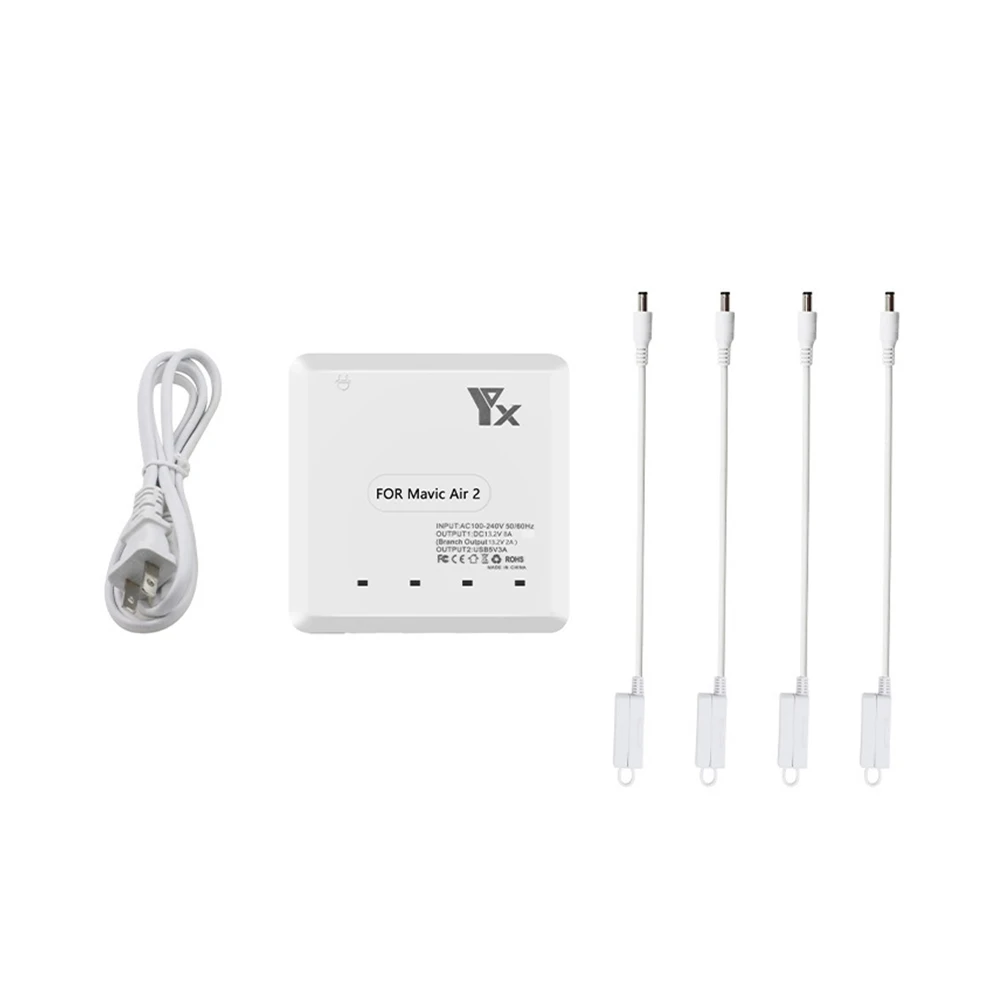 6 in1 Rechargeable Battery Housekeeper for DJI Mavic Air 2 Drone Multifunction At The Same Time Rechargeable Battery Accessories