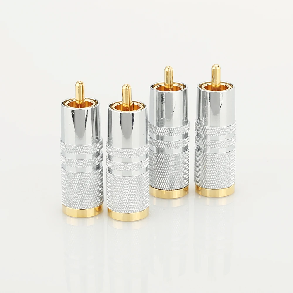HI End позолоченный RCA аудио разъем видео адаптер Кабельный 4 шт. Штекерный